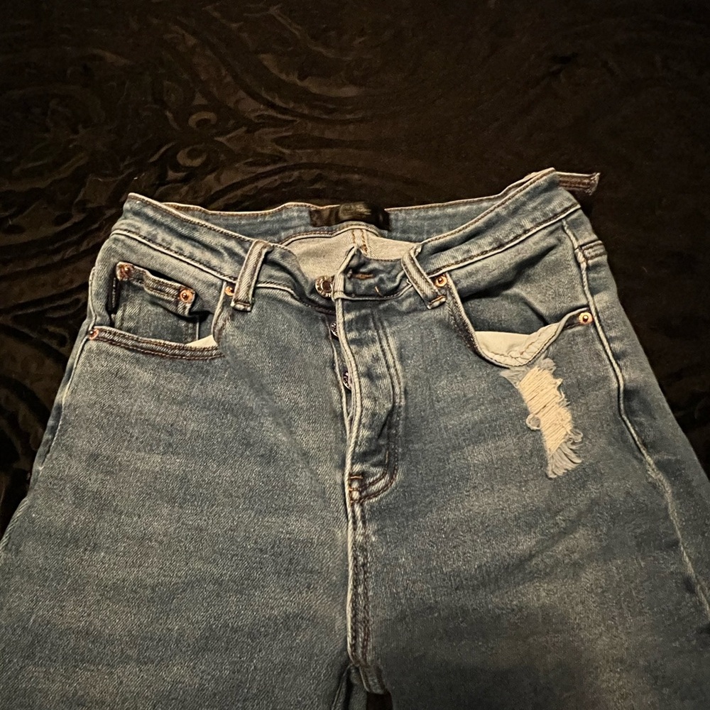 Monkey Ride Jeans Stylish Distressed Blue Women's Skinny Jeans